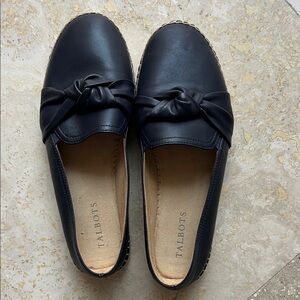 Talbots Navy Knotted Espadrilles Size 8